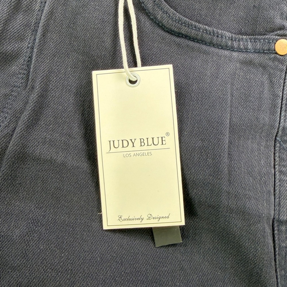 NEW Judy Blue Navy High Waist Tummy Control Denim Shorts Womens Large JB150270 - Picture 6 of 16